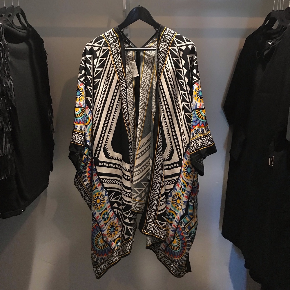 Jealous Tomato Scarf Coverup - Geometric Print